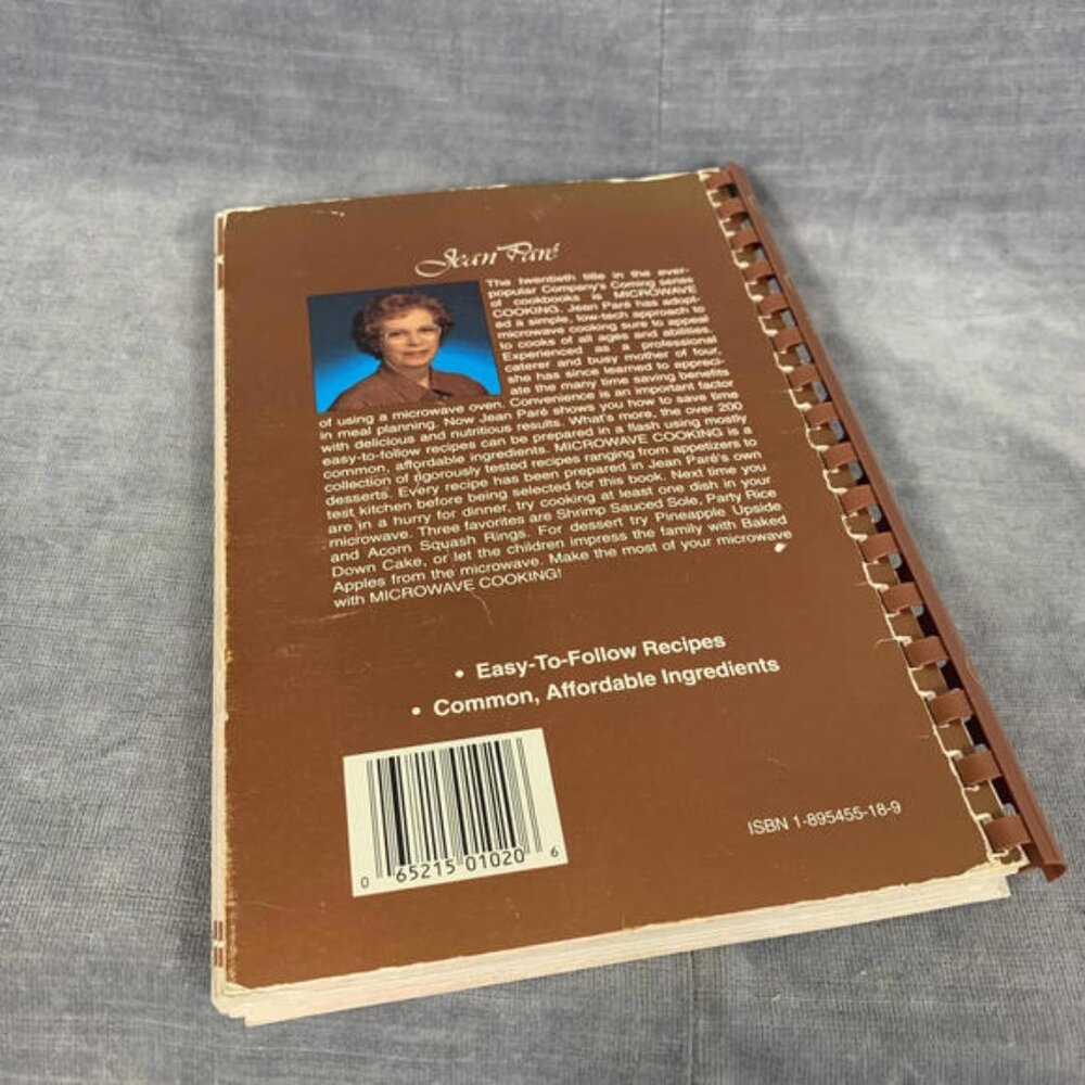 Companys Coming Microwave Cooking Jean Pare Cookbook Spiral Vintage 1993 - Picture 2 of 5